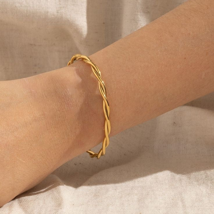 Twisted Gold Cuff