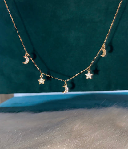 Mini Stars & Moon Necklace