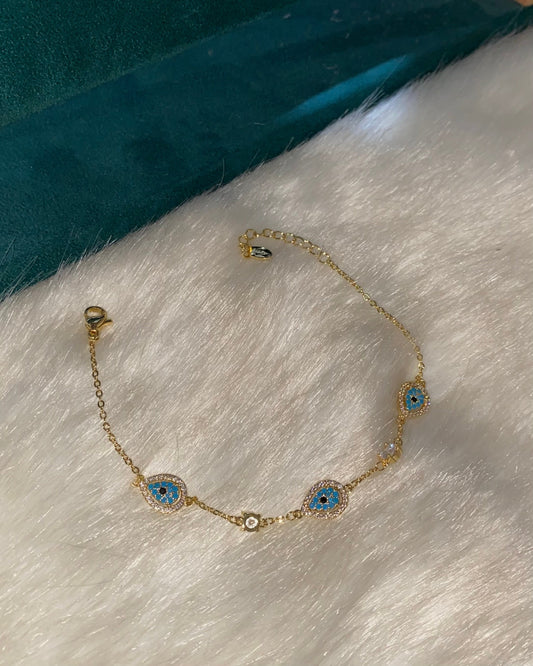 Pear Evil Eye Bracelet