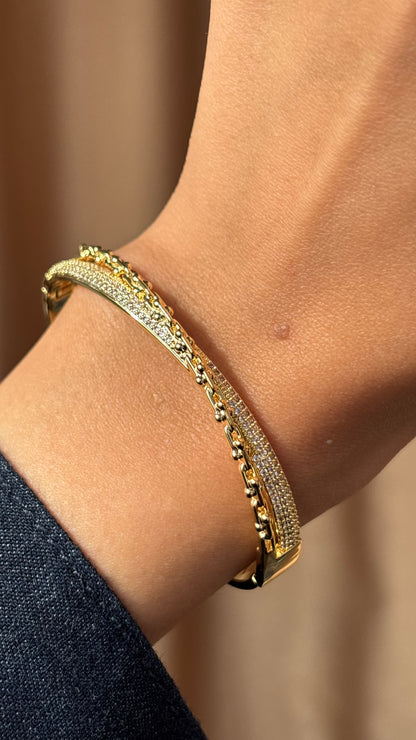 Selene Gold Bangle