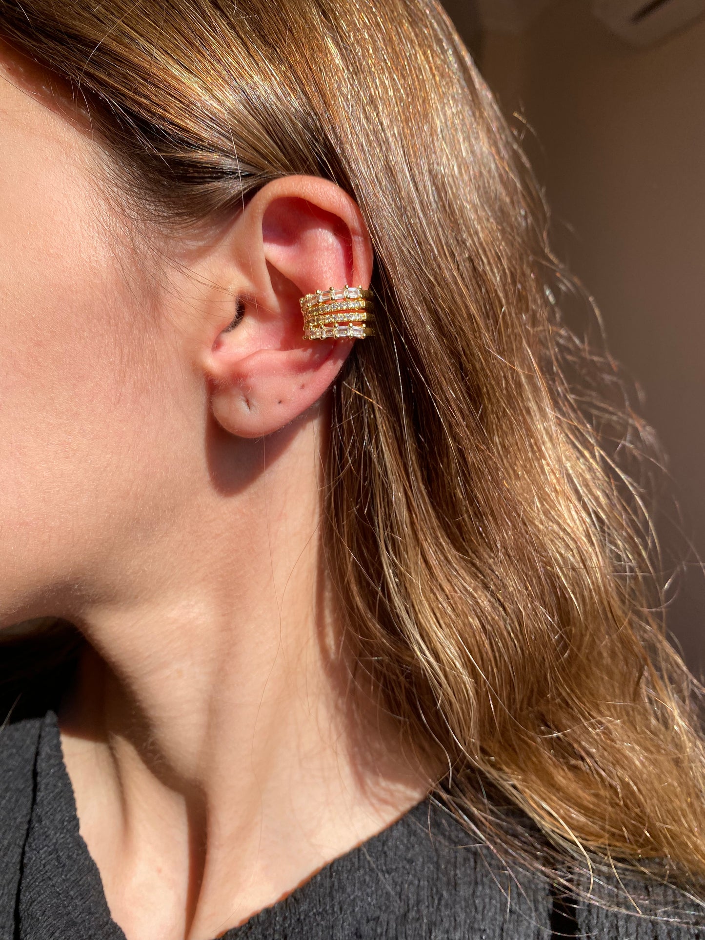 Satin fake piercing