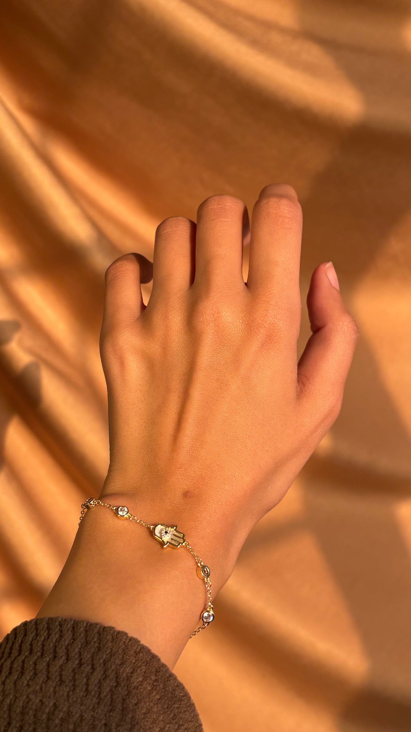 Hamsa Gold Bracelet