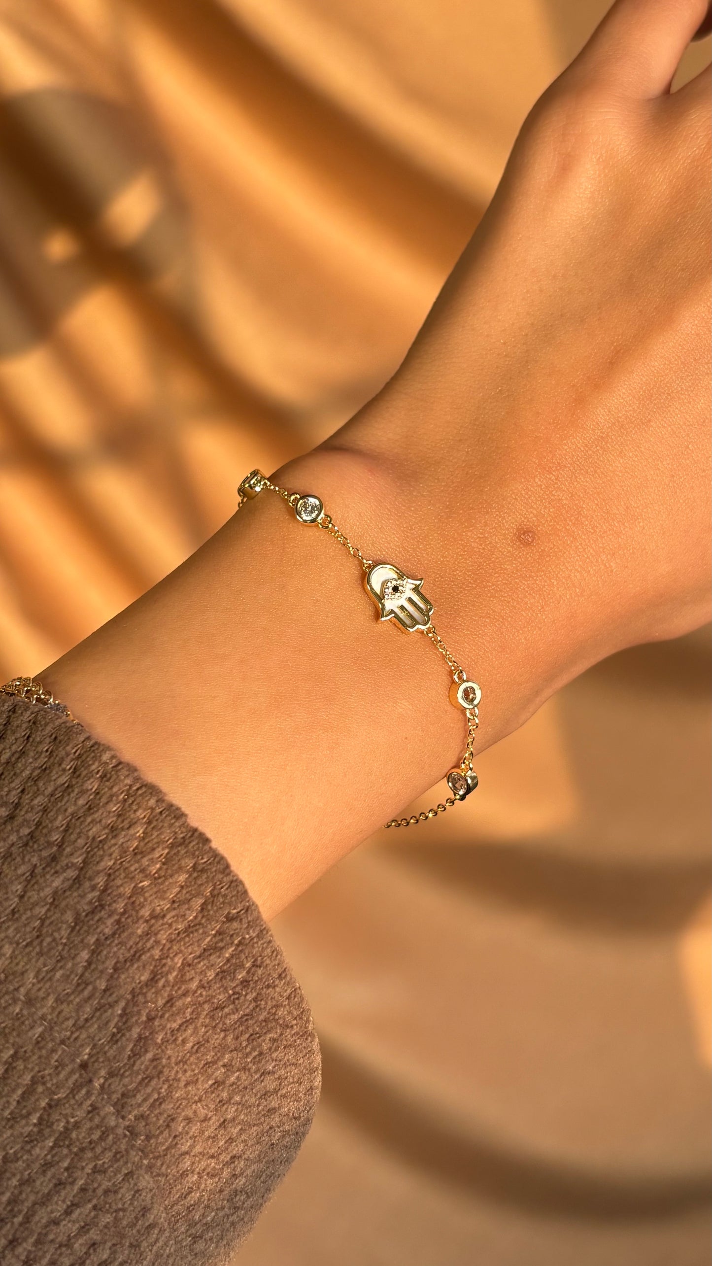 Hamsa Gold Bracelet