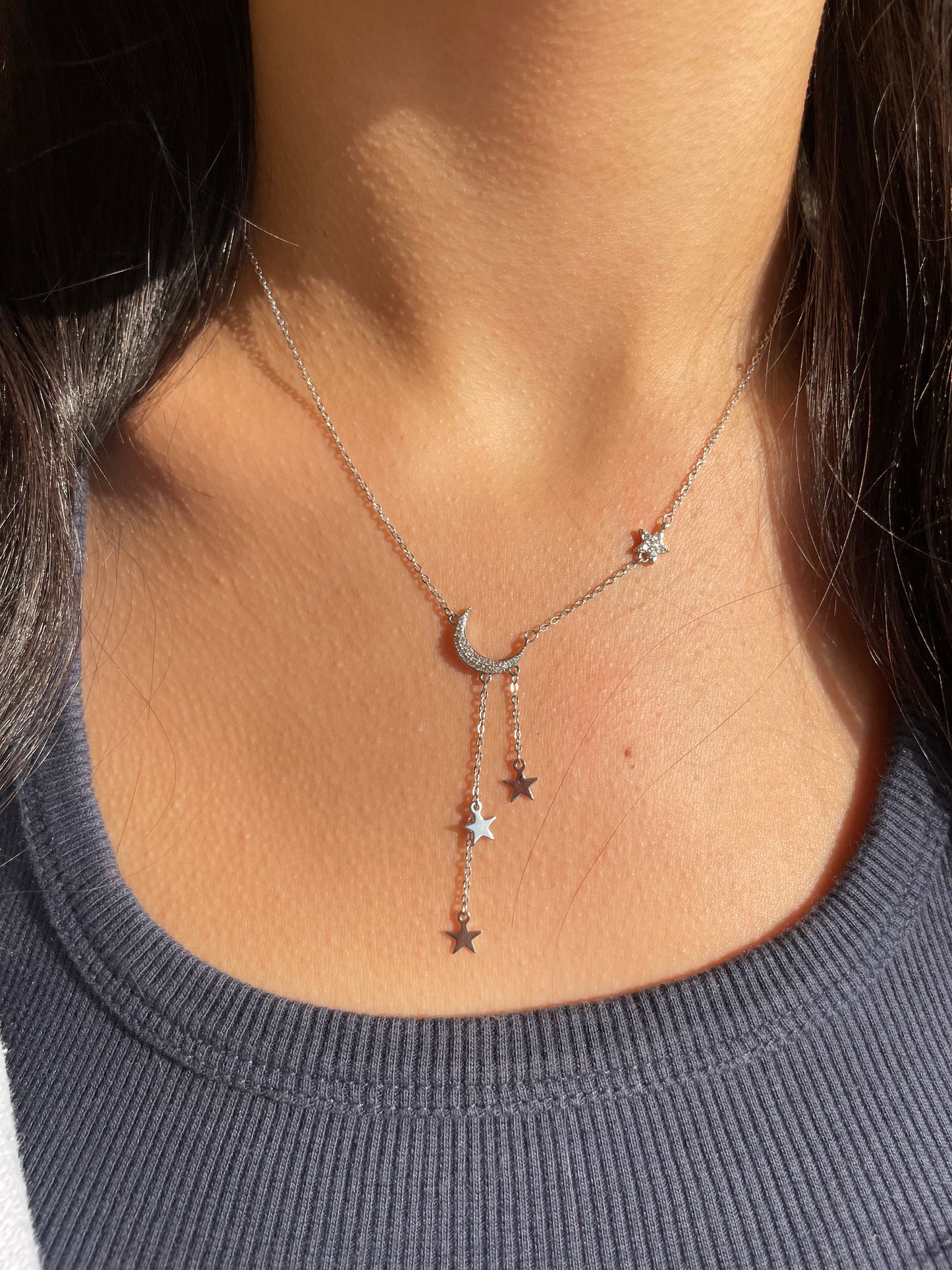 Crescent moon Silver Necklace