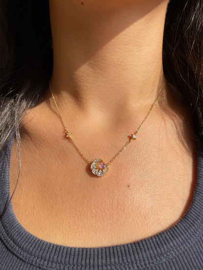Heart crescent Necklace