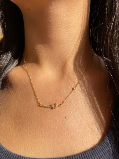 Diamond Butterfly Necklace