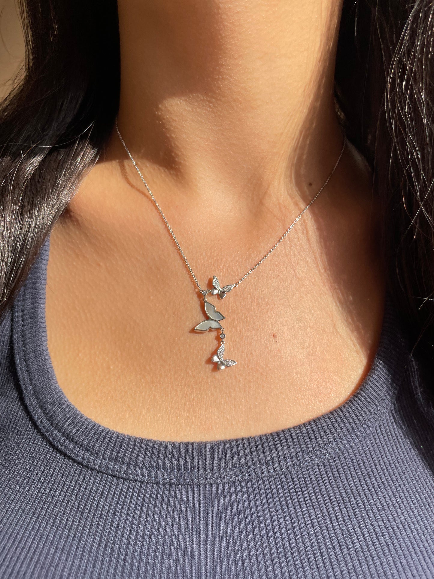 Butterfly silver Necklace