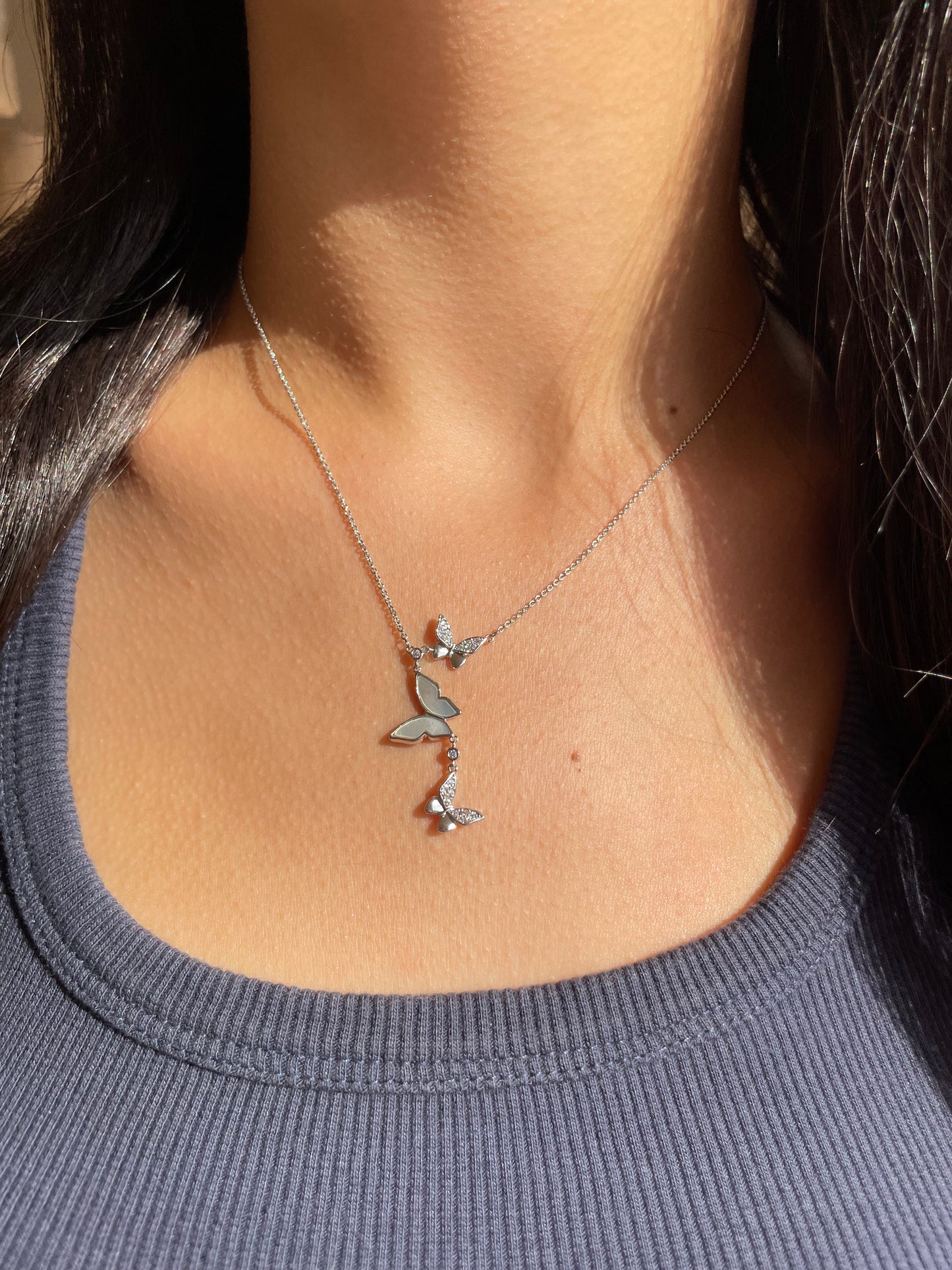 Butterfly silver Necklace