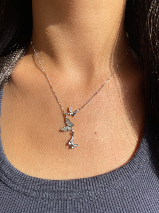 Butterfly silver Necklace