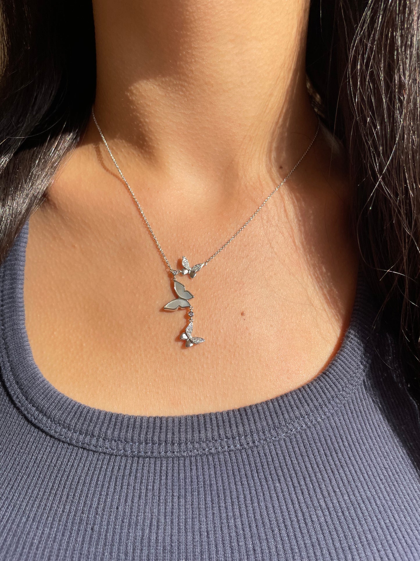 Butterfly silver Necklace