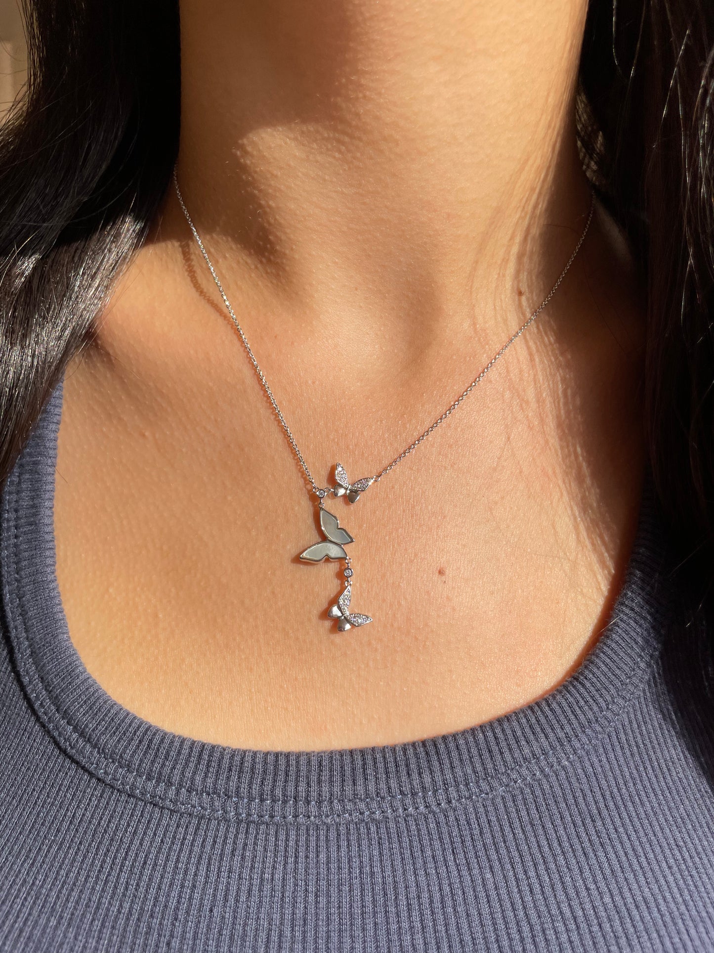 Butterfly silver Necklace