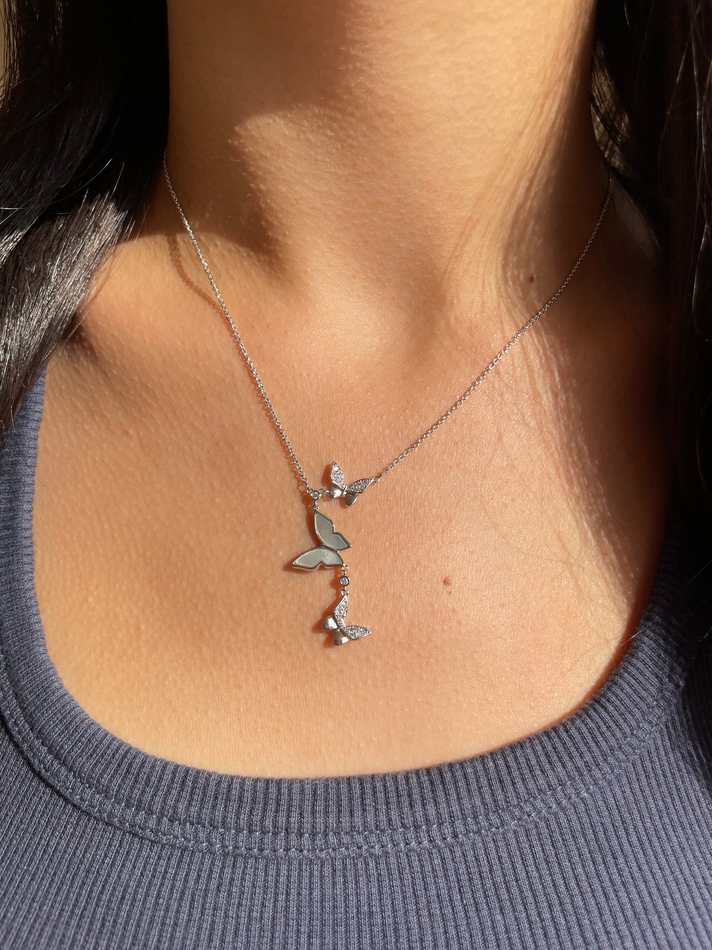 Butterfly silver Necklace