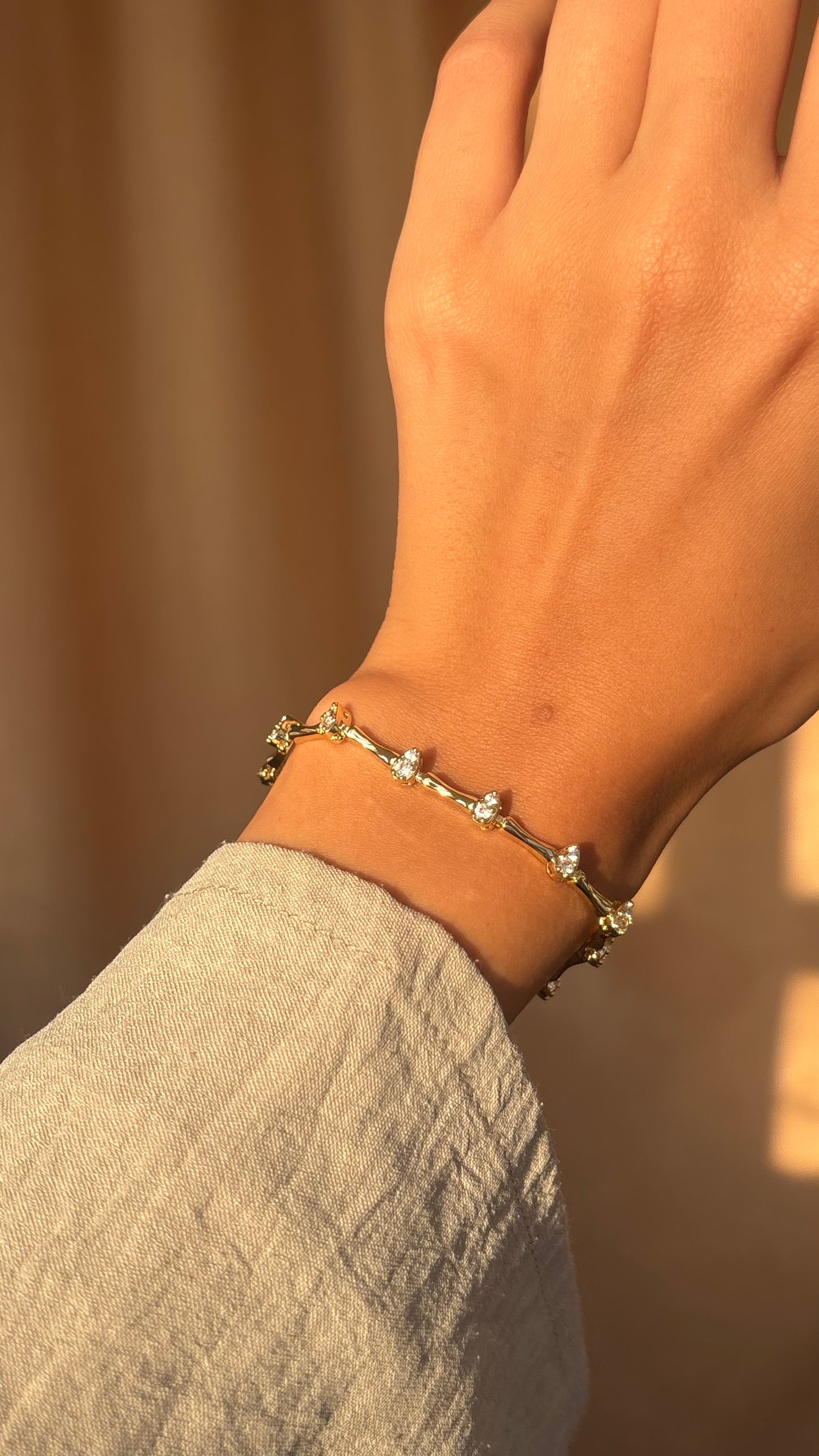 Diamond pear bracelet
