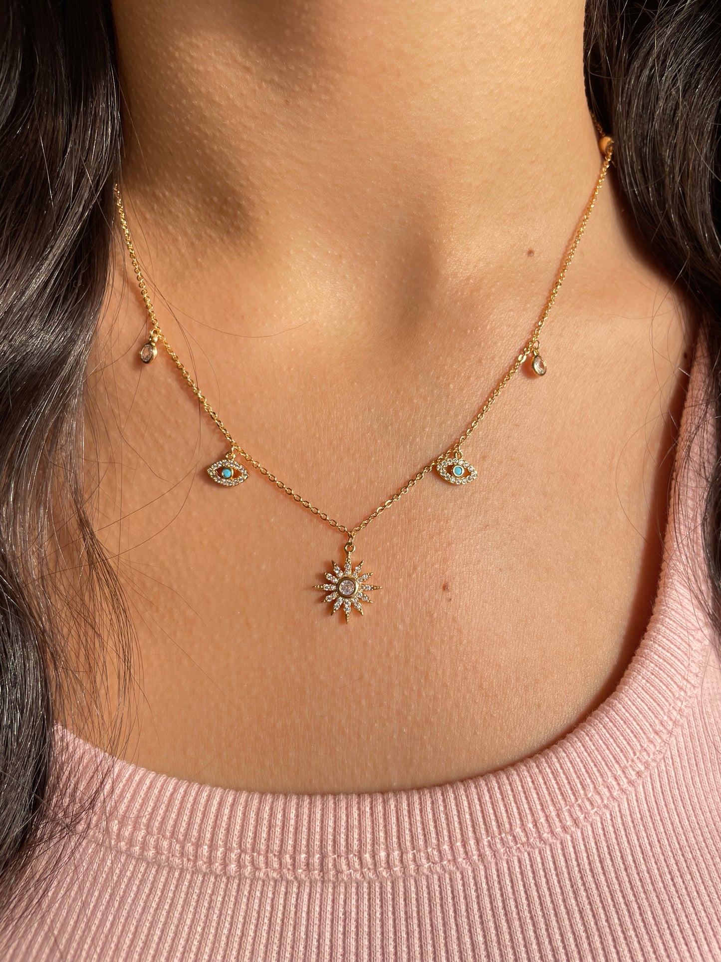 Blues Sun Necklace