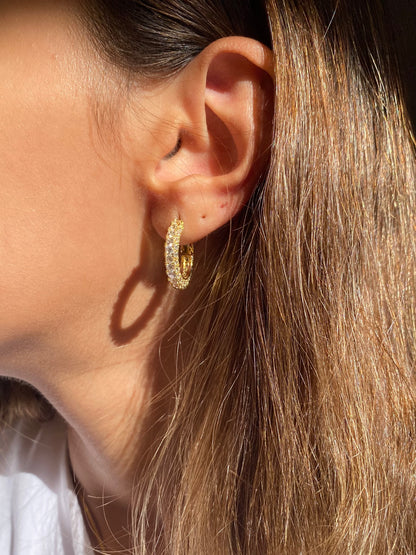 Tennis Hoop Earrings