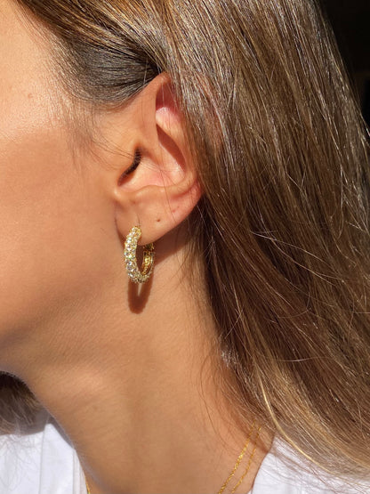 Tennis Hoop Earrings