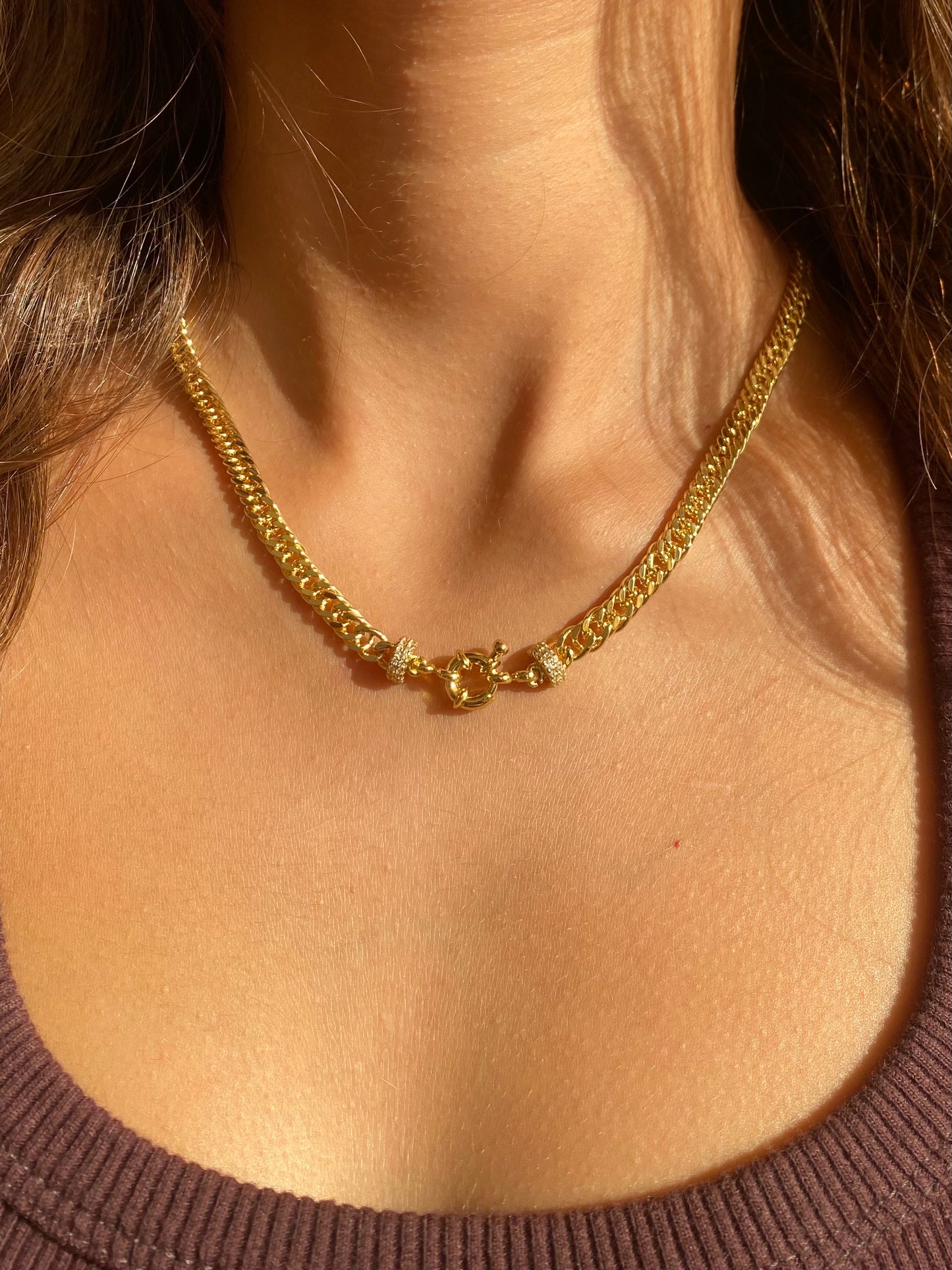 Thin Cubic Chain Necklace