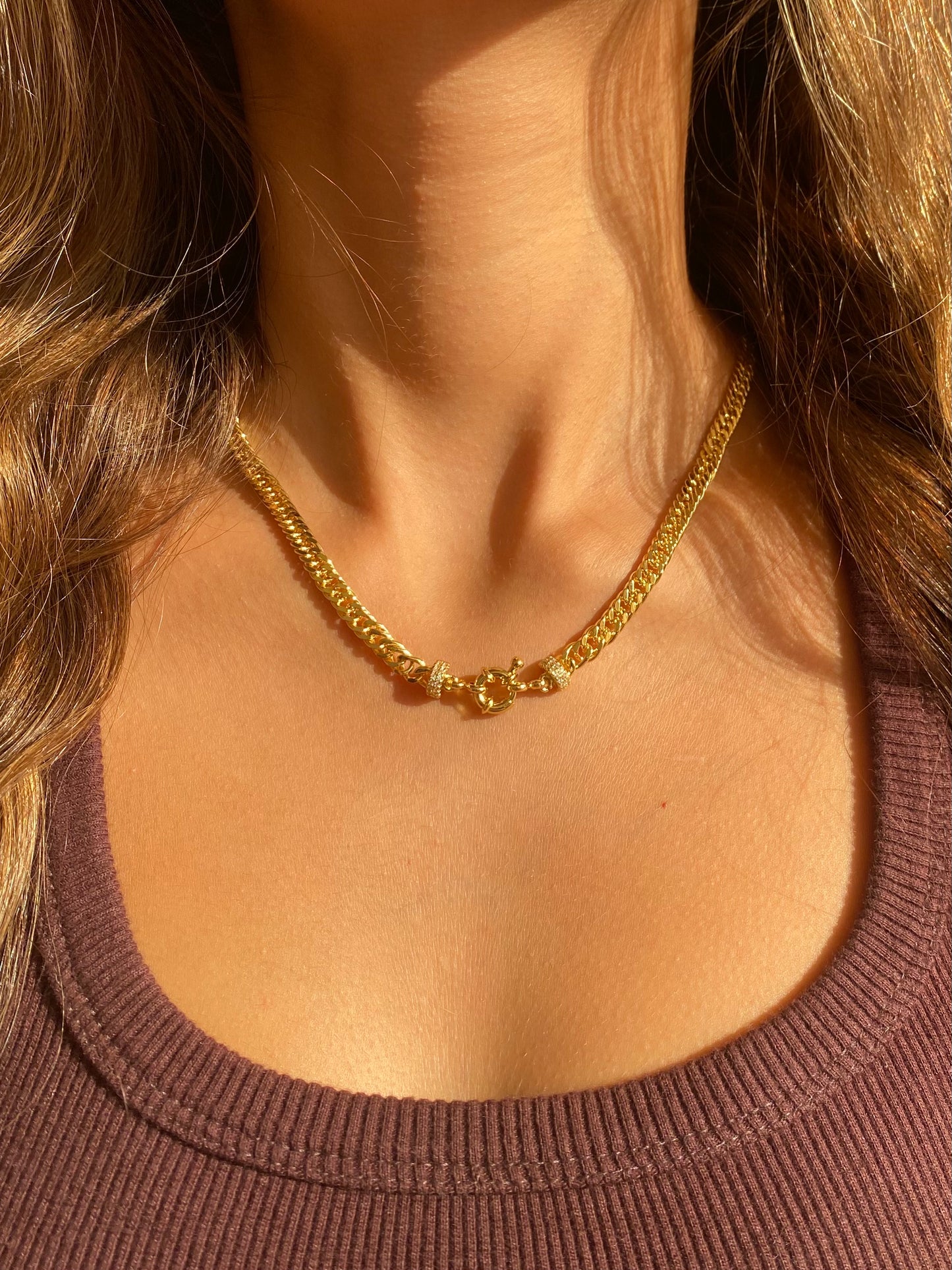 Thin Cubic Chain Necklace