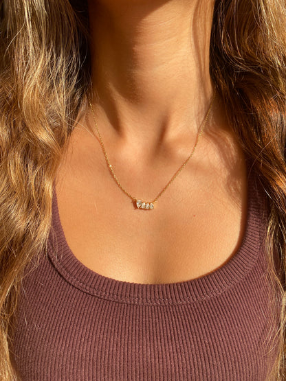Mini Pear diamonds Necklace