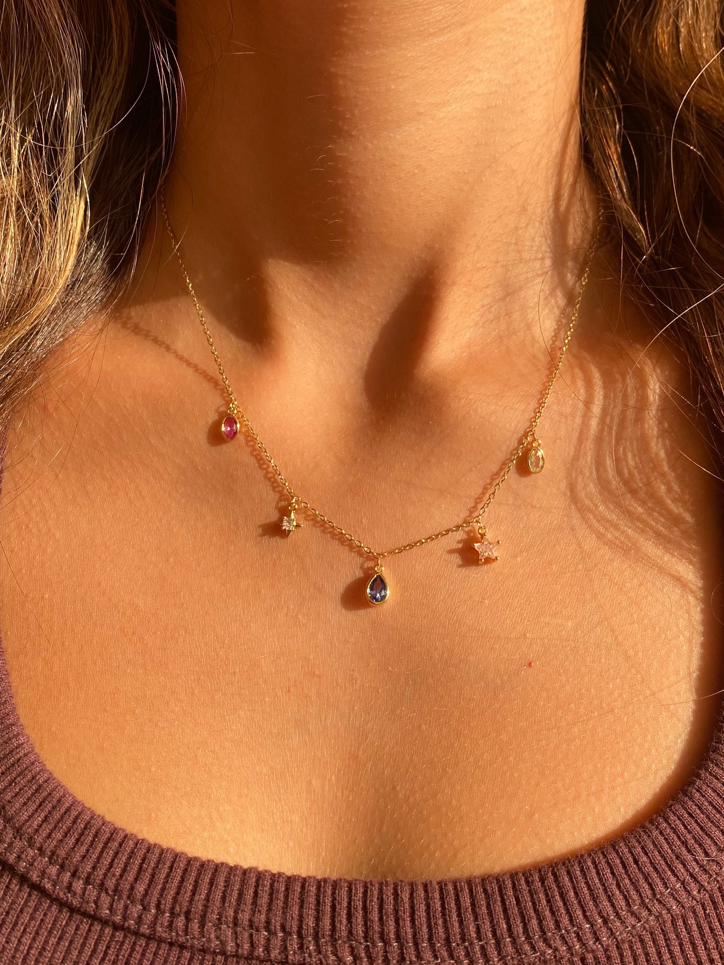 Colored Gems Necklace