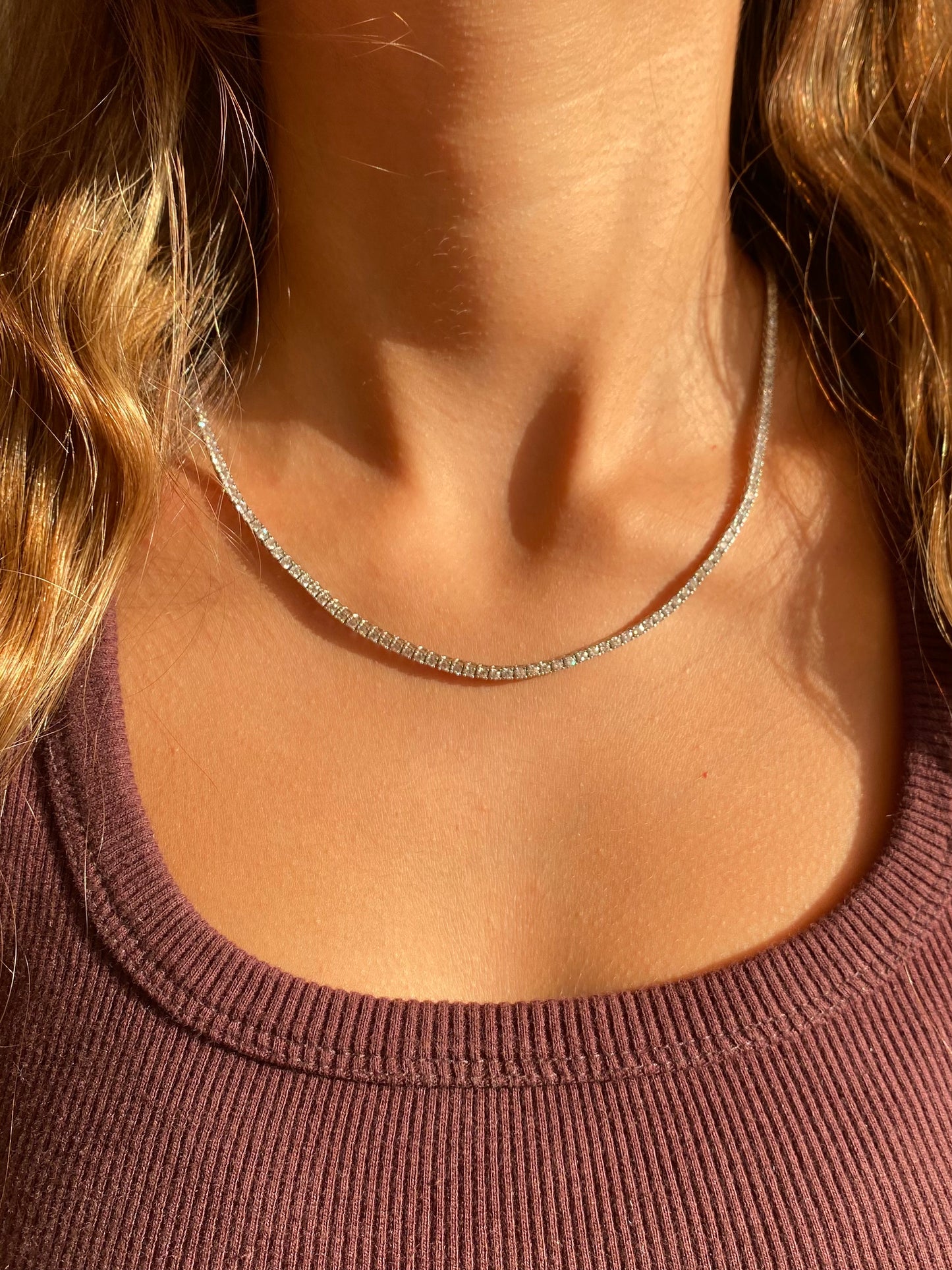 The iconic Tennis diamond Lock Necklace