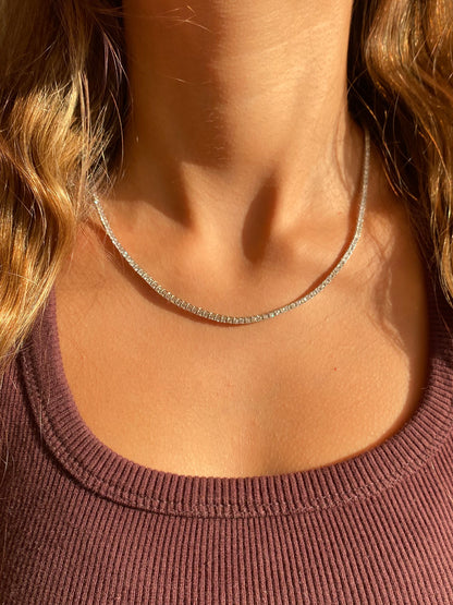 The iconic Tennis diamond Lock Necklace