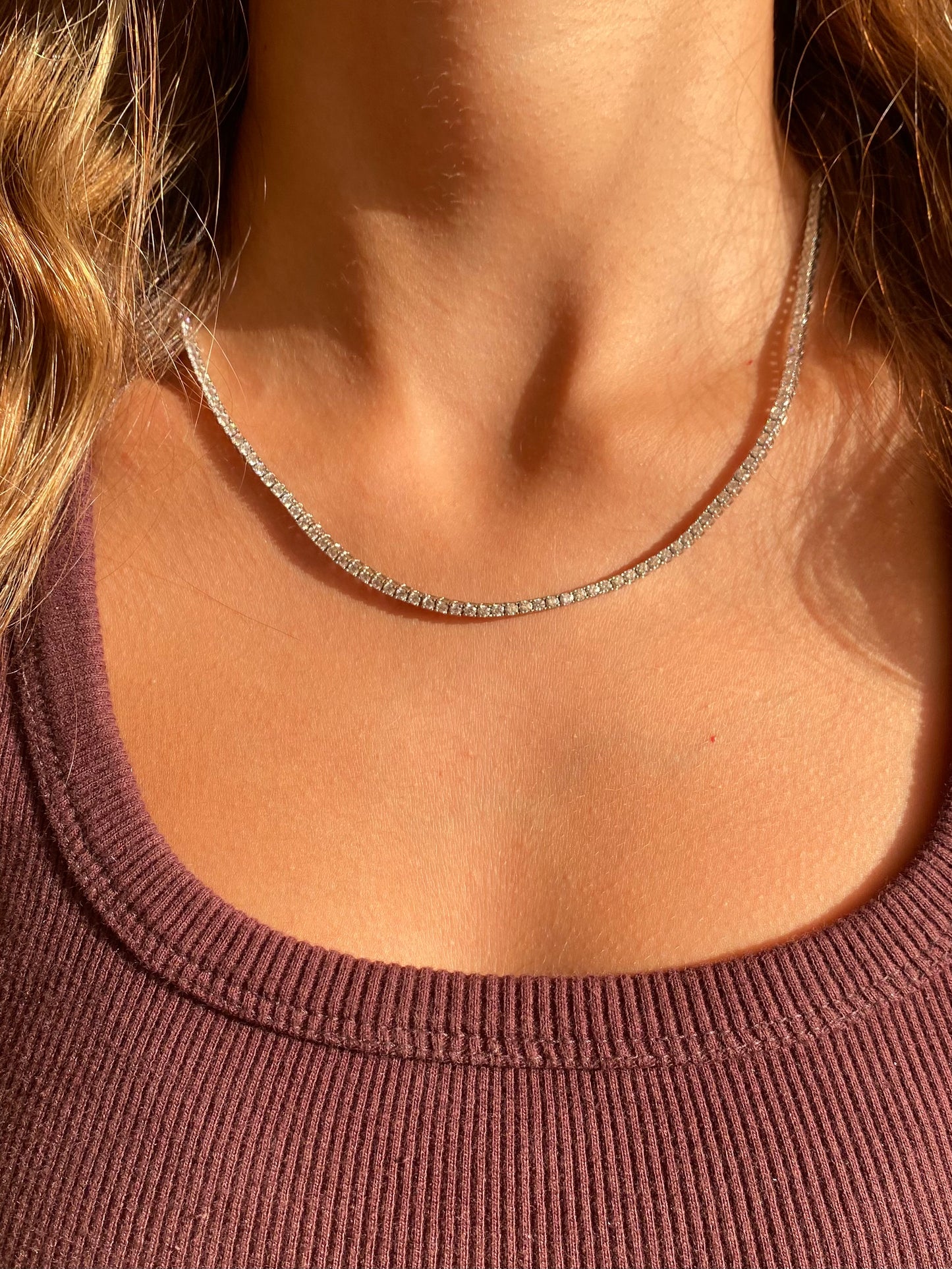 The iconic Tennis diamond Lock Necklace
